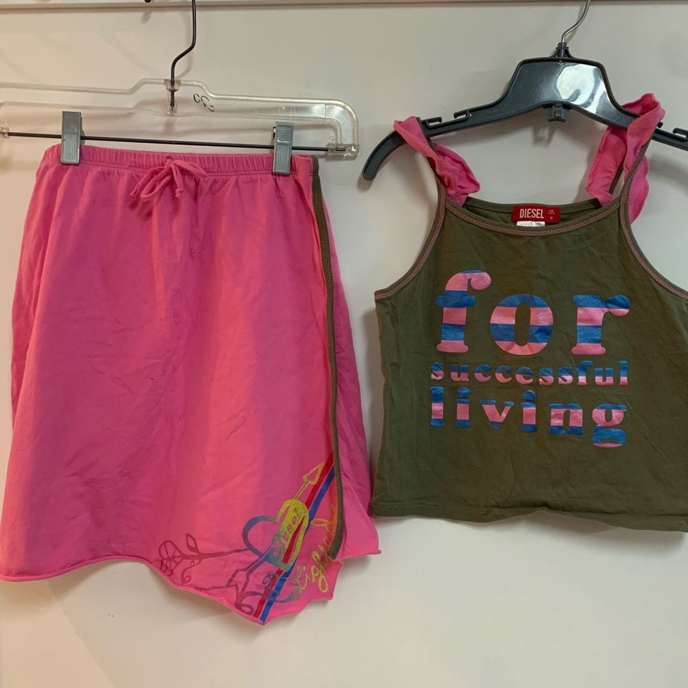 Diesel 2 piece cotton skirt set